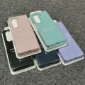 Silky Liquid Silicone Soft-Touch Back Protective Case Cover for Samsung Galaxy Z Fold 5 Fold 4 Fold 3. 