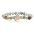 [ New ]TEMU Dolphin Turquoise Stretch Bracelet Men's Tigereye Agate Mixed Colorful Beads Bracelet  WIH. 