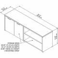 Imperia Furniture 59.17'' Wide 4 - Shelf Credenza console table media console. 