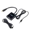 J&D Mini HDMI to VGA Adapter Cable Converter (Black, Adapter). 