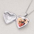 Openable Photo Picture Locket Necklace Creative Gift DIY Necklace Valentine's Day Friendship Necklace Heart Locket Necklace. 
