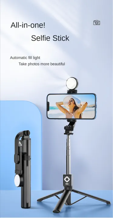 4in1%20B11S%20Selfie%20stick%20110%20CM%20Tripod%20Chargeable%20Bluetooth%203%20Colors%20Light%20for%20Tiktok%20Youtube%20Videos%20Photography%20and%20Vlogging%20-%20Image%203