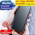 Samsung Galaxy Note 10 Plus/Note 10 Plus 5G Ceramic Matte Screen Protector Unbreakable Tempered Fiber Flexible Full Edge-to-Edge Protection. 