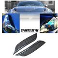 Black Carbon Fiber Headlight Eyelids Covers for 2003-2008 Nissan 350Z Fairlady Z Z33 (Pack of 2). 