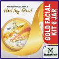MALAMAH DR BLUSH ULTRA HD GLOW GOLD FACIAL KIT FOR FACE FRESHNESS, FRECKLES, ANTI WRINKLES AND DARK CIRCLES SPECIAL EDITION  6 JAR PACK 100G EACH. 