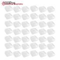 Small Jewelry Box with Lid 100pcs Mini Transparent Plastic Jewelry Box with Hinged Lid for Rings Earrings Compact Square Storage Container Buyers' Choice Transparent Jewelry Container. 
