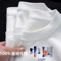 Heavy Xinjiang cotton women's T-shirt national tide Chinese style cotton short sleeve large size loose white half sleeve NIS unisex. 