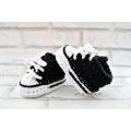 ZEBY Baby Boy Crochet Bootie - Handmade crochet shoes for baby boy 0-12 months - Black - Blue - Red - Yellow Infant Shoes. 