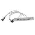 MainBoard 4 Port USB 2.0 to 9 Pin Header Bracket Extension Cable. 