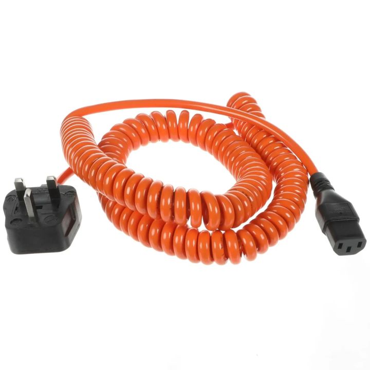Spring Wire 3 core 1 Square 5Meter Spiral Cable Outdoor Extension Power Cord Pure Copper Orange Sheathed 15Fit Wire PU Spring Wire
