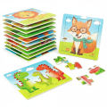 Wooden jigsaw puzzle Small Animals Puzzles for Kids Wooden Toddlers Puzzles Animal Preschool Puzzles,Educational Learning Party Toys for Boys and Girls, Wooden Puzzles Preschool Toys Gifts,Classroom, Party Favors, Goodie Bags Fillers. 