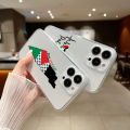 Palestine Flag Map Passport Phone Case For Samsung S24 S23 S22 S21 S20 S10 FE Note20 Note10 Plus Ultra Lite 5G Soft TPU Cover. 