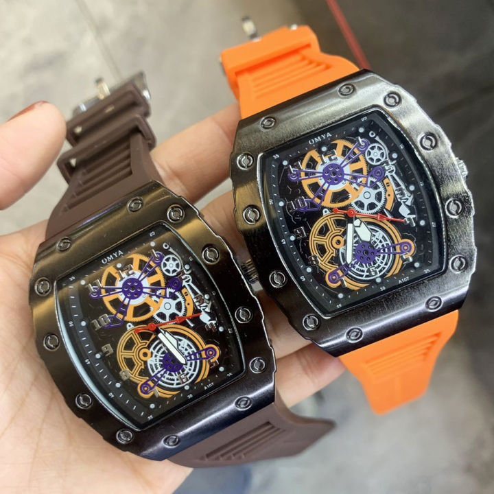 New Samurai Watch Silicone Strap Mechanical Full Gear Dial Waterproof Men's Watch