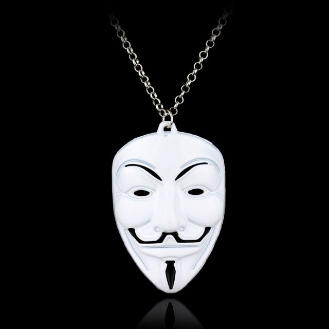 Vendetta Mask Chain Locket Original Anonymous Mask