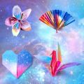 Square DIY Sakura Paper-cut Double Sides Creativity Exercise Art Material Origami Paper Folding Paper Craft paper. 
