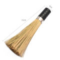 Wooden Handle Cleaning Brush Commercial Old-Fashioned Pot-Scouring Brush Long Handle Brush Kitchen Pot Washing Brush Hotel Restaurant Oblique Bamboo Wok Brush. 