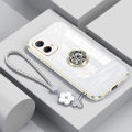 G53 5G Case Luxury Diamond Ring Cover For Motorola Moto G53 G54 G84 G42 G23 G73 Phone Case With Lanyard Plating Cases G 53. 