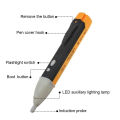 Electric non-contact alarm Voltage tester pen with light , touchless sensor cable voltage detect Ector AC 90-1000V electrical tester pens. 