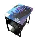 Laptop / Computer / Desktop table with glass top and keyboard shelf. 