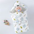 Newborn Baby Blanket Wrapper Cotton Spring Newborn Baby Quilt Double Layers Swaddle Wrap Cotton Baby Anti-Shock Sleeping Bag. 