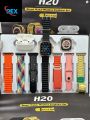 Melbon H20 Ultra Bluetooth calling, Phone Book,Music Control,Voice assis. with 1 - TWS Smartwatch  (Pink Strap, 2.19 Inch HD Display). 