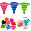 Silicone Collapsible Funnel Mini Foldable Funnel Silicone Collapsible Funnel Folding Portable Funnels,for Water Bottle Liquid Transfer Food Grade - 2Pc. 