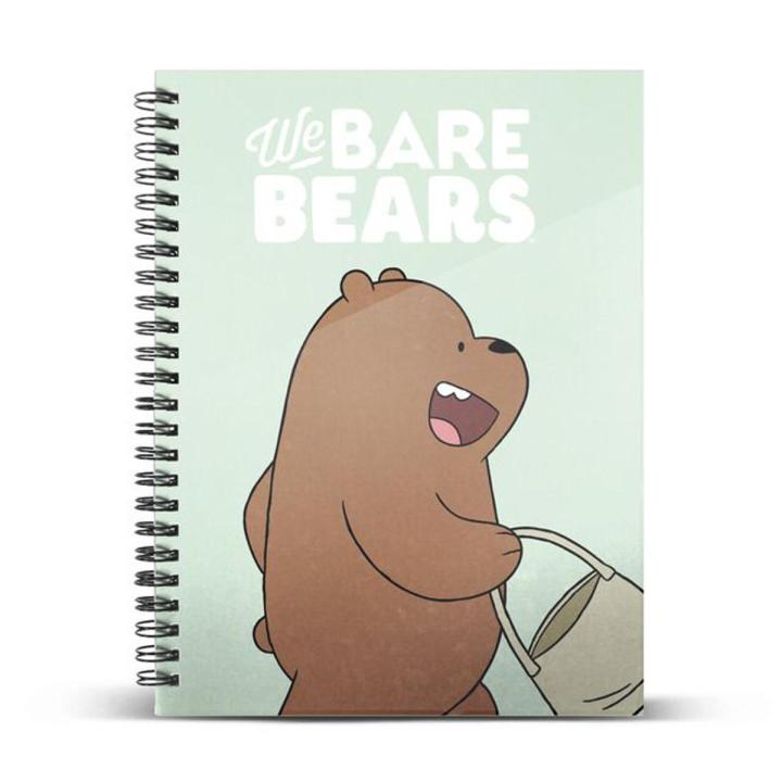 we bare bears characters grizzly bear a5 sprial notebook | Daraz.pk