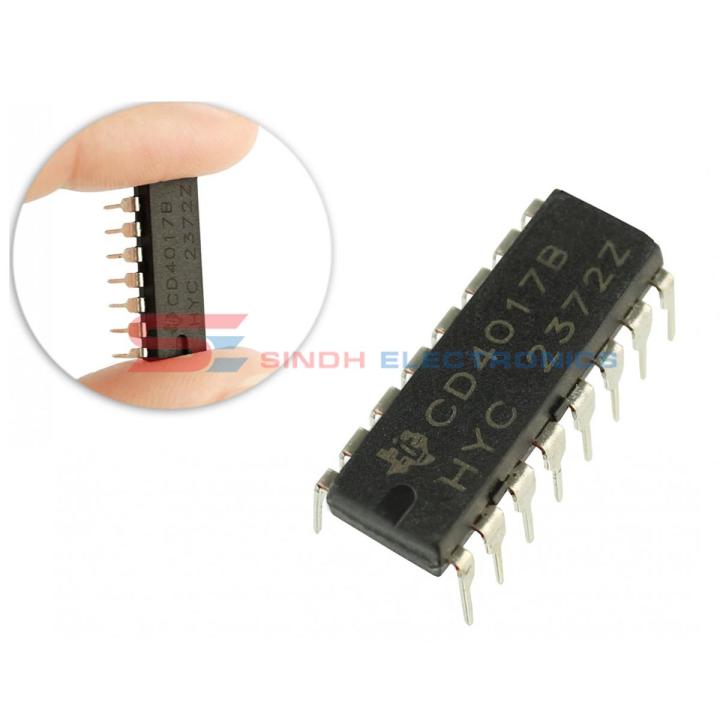 CD4017 Integrated Circuit - DIP-16 IC