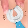 Baby Toothbrush Children 360 Degree U-shaped Child Toothbrush Teethers Soft Silicone Baby Brush Kids Teeth Oral Care Cleaning U Shape Brush. 