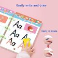 Children's Pen Control Training Set, Pen Control Training Kindergarten Children Erasable Pen Concentration Training Set - One Exercise Book, One Eraser and Six Pens 5ml. 