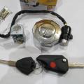 3 Pcs Lock Set (Ignition+Handle+Petrol Tank Cap) with Stylish Folding Key for 70cc Motorcycle. 