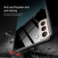 Relaxtoo For Samsung Galaxy S21 FE 5G Luxury Leather Cover Case Silicone Shockproof Car Magnetic Holder Case Car Magnetic Holder Leather Back Cover. 