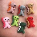 Resin Lovely Colorful Mini Dinosaur Flatback Cabochon Stone 20PCS Scrapbook DIY Decor Home Lacquer Figurine Crafts OF715*2. 