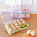 Egg Cartons, PP Egg Holder With Buckle Colorful Tray Store 15 Eggs Egg Container For Refrigerator. 
