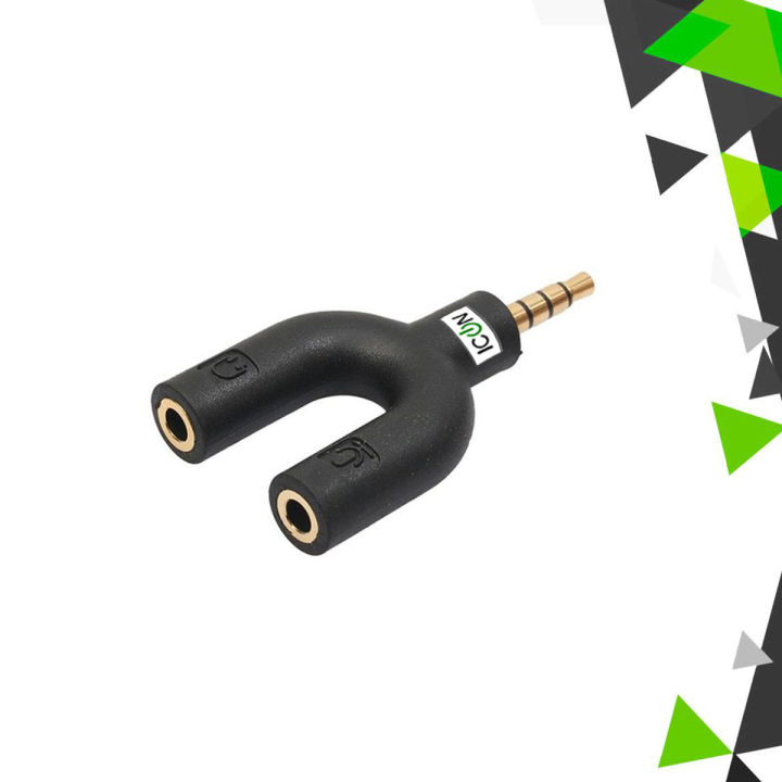 Microphone and Headphone Splitter - 3.5mm, Y-Shape, Durable