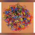 200 Rubber Bands Soft Elastic Pack  for Kids Hair Bands  in Multicolors. 