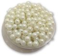 50pcs -12mm Off-White Pearl Bead Moti with hole- Craft Material for Artificial Jewellery Making Beading Scrap Booking Craftworks and Decorations. 