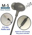 Original Handsfree Blue Spectrum M5 Stereo Earphones High Base For All Android Mobile Phones Best for Work from Home / Gaming earphones / Online Classes. 
