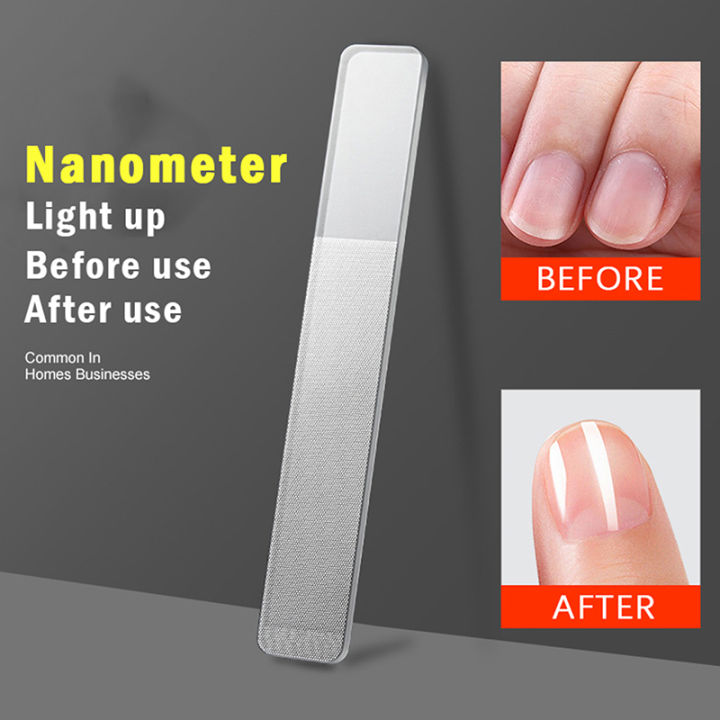 1PC Professional Nano Glass Nail Buffer Durable File Shiner Manicure Files Nail Lingxue