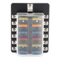 Fuse Box Replacement 12-Way Blade Block Holder With LED. 
