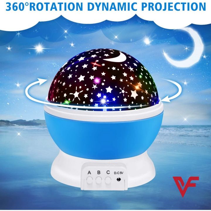 Night Light Star Lamp Starry Sky Projector Baby Light 360° Rotation LED Star Light Lamp Table Night Lamp with 8 Color Lights Projection Perfect Gift for Babies and Children
