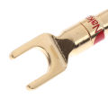 4Pcs U/Y Spade Gold Plated Banana Plug Audio Speaker Cable Connector Adapter. 