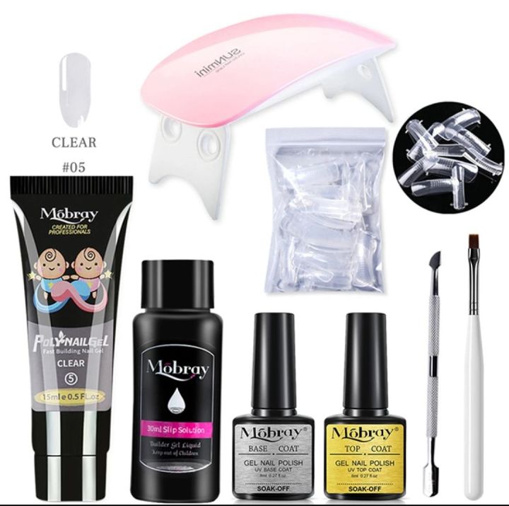 Manicure Kit of 8 Pieces -  8pcs Nail Gel Set For Extension Nail Manicure Tool Nail Gel Polish Kit Quick Dry - Best Quality Nail Polish for Girls and Women