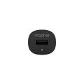 mophie Single Port 18W Car Charger USB Adapter - Black. 