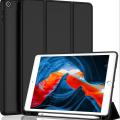 iPad 7th/8th/9th Generation Cover with Pencil Holder, Trifold Stand Protective Case. 