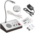 Talk back automaticity,Bank/Box Office Window Intercom Speaker, easy installation Dual-Way Talk Through Store Office Window Glass Counter Intercom Speaker System Window Microphone intercom speaker. 