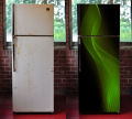 Fridge Sticker Door Wrap, Waterproof Self-Adhesive PVC Protector Sheet. 