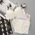Pack of 1 Underwear Set Beautiful lace Design Bra and Pantie For Girls and Women. 
