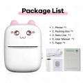 Pocket Inkless Mini Printer - Thermal Portable Bluetooth Wireless Mini Printer For Kids - For Photo, Picture, Office Receipt, Label Note, QR Code - Compatible With IOS & Android - Pink & Blue - Budget Finds. 
