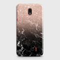 Nokia 1 Plus Cover Case Rose and black marbel  Hard Cover- Design 39 Cover. 